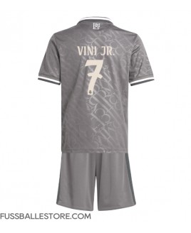 Günstige Real Madrid Vinicius Junior #7 3rd trikot Kinder 2024-25 Kurzarm (+ Kurze Hosen)